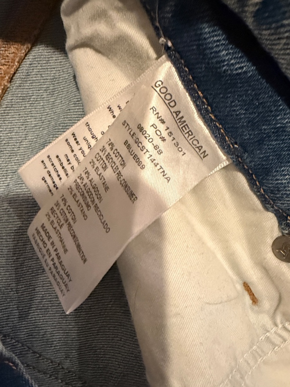 Good American Straight-Leg High-Rise Jeans in Medium Blue Wash - Picture 3 of 4